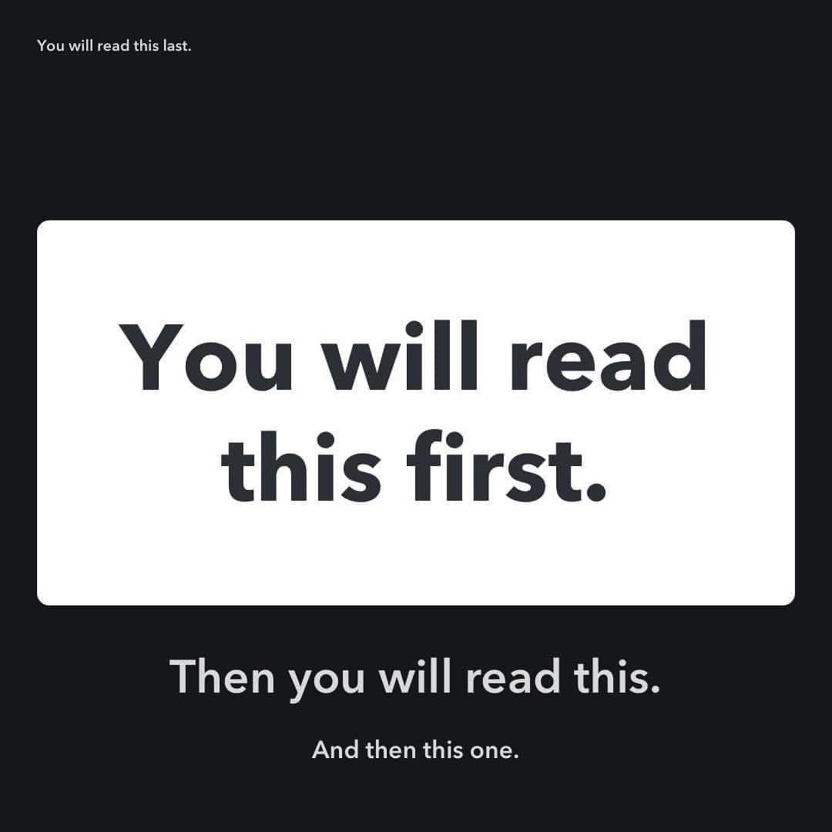 Consider the hierarchy of information you want to convey