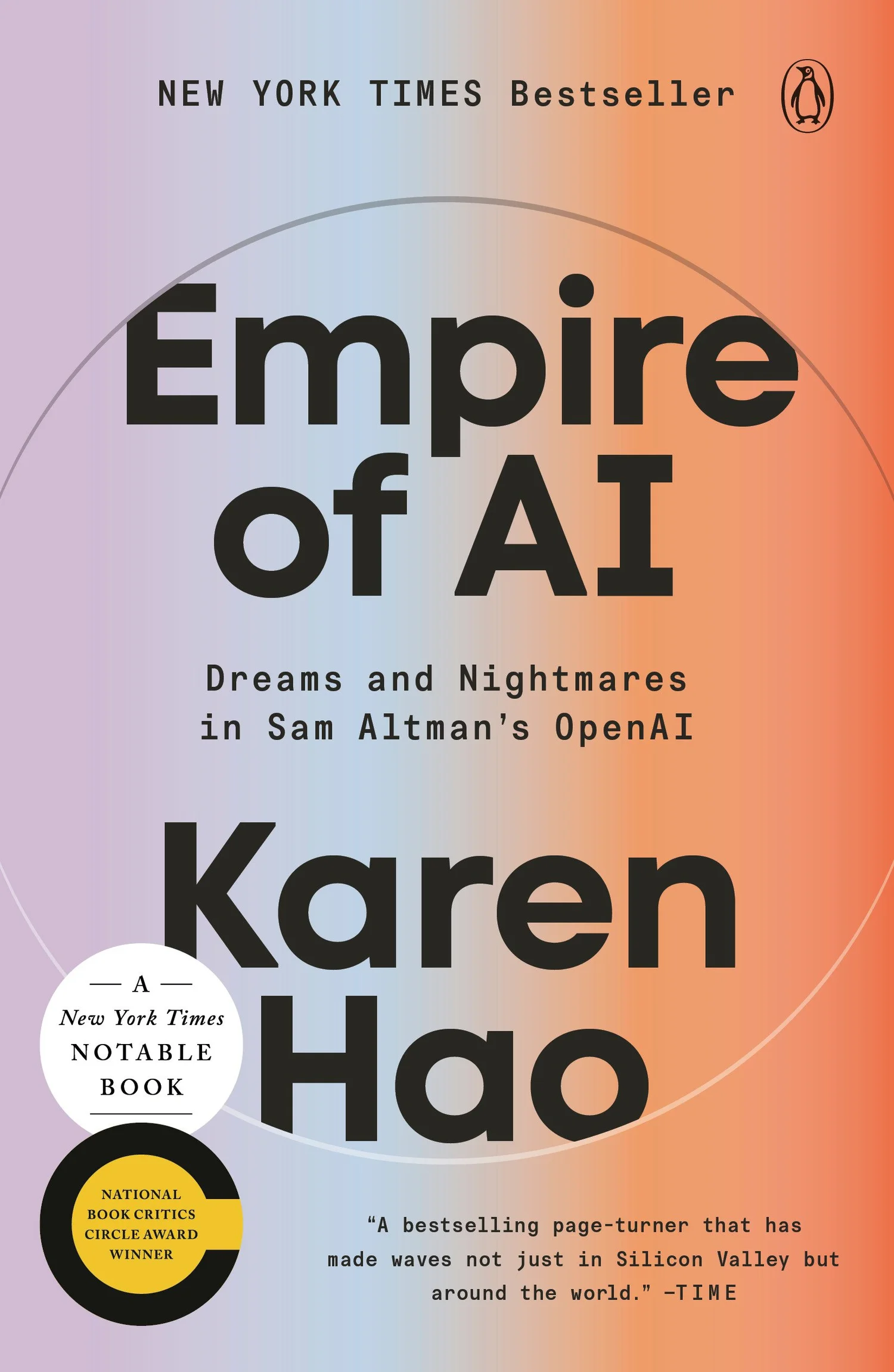 Empire of AI by Karen Hao, book cover